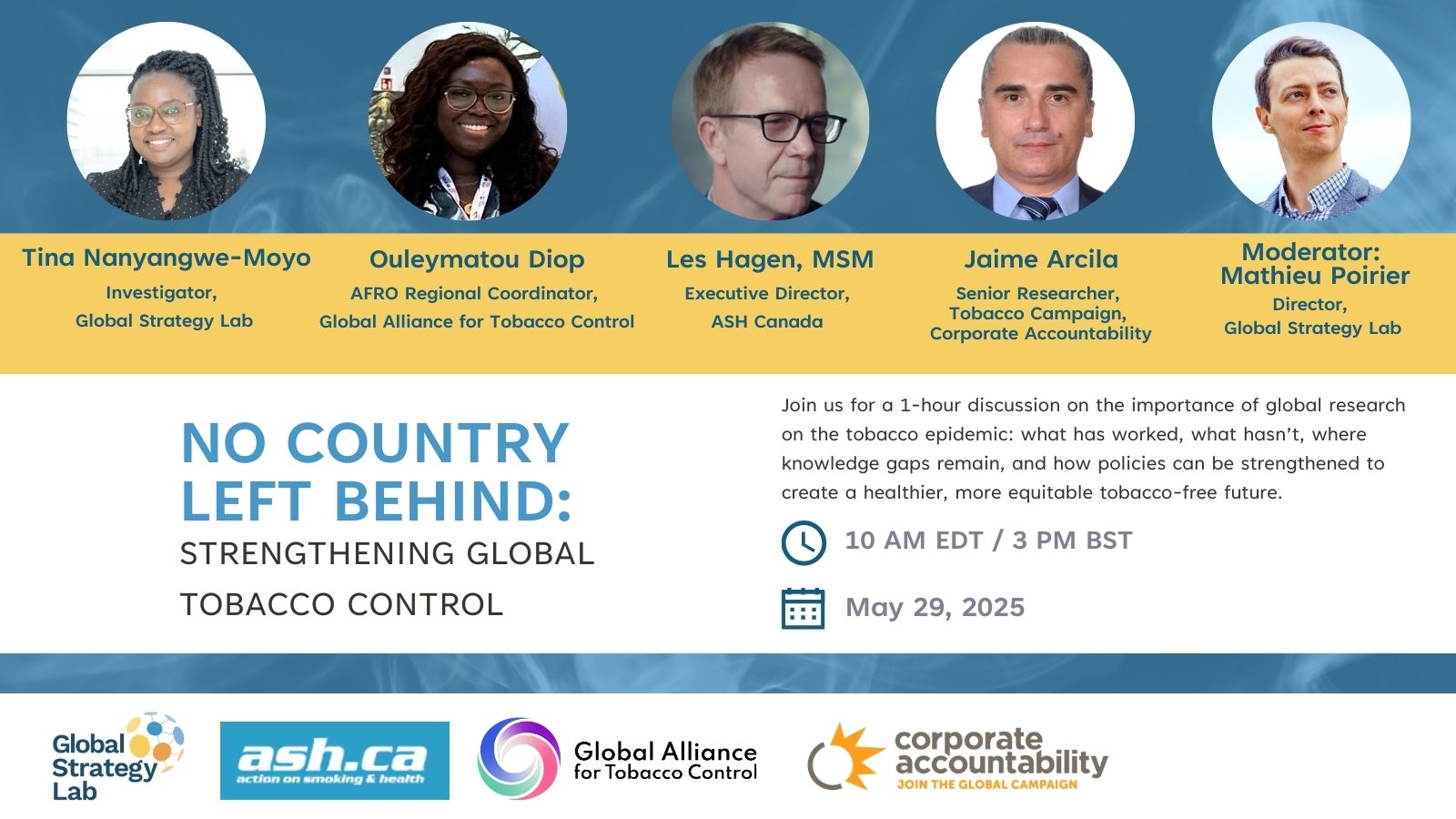 Webinar – No Country Left Behind: Strengthening Global Tobacco Control